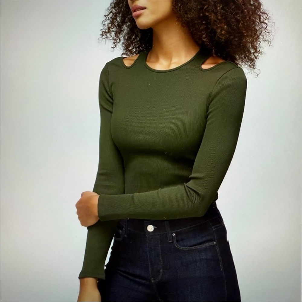 WHBM Cutout Long Sleeve